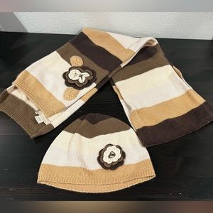 Cashmere 100% scarf and beanie from Nordstrom.